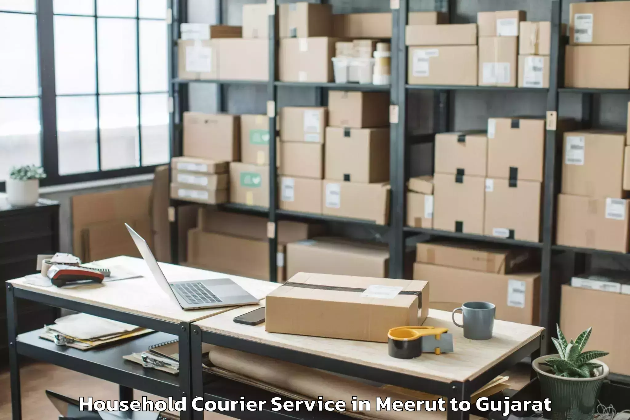 Affordable Meerut to Garbada Household Courier